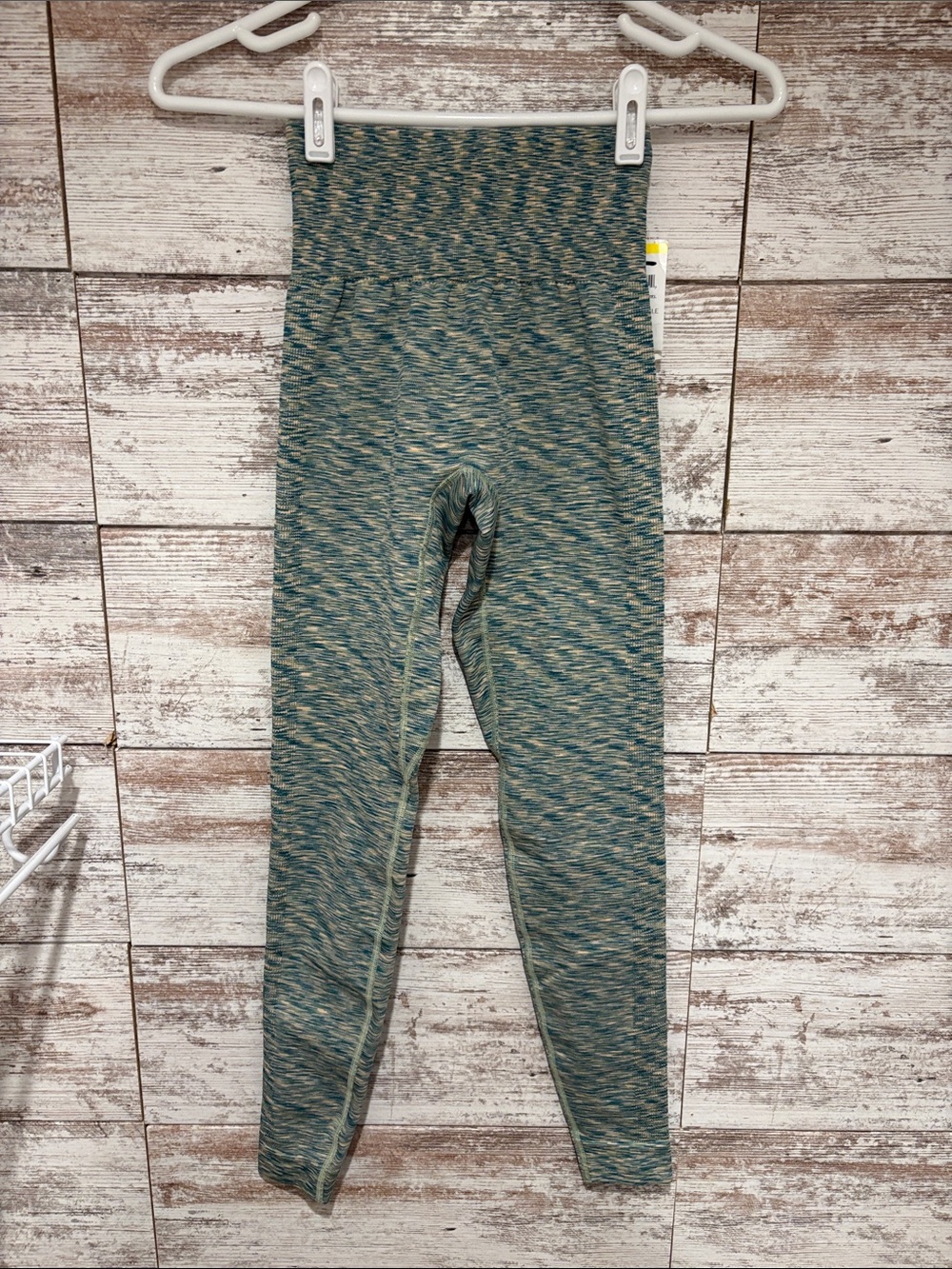 Sweaty Betty Teal and Yellow Space-Dye Leggings